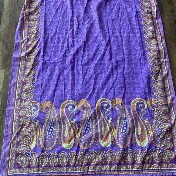 Gypsie Blu Kaftan in Purple & Yellow Design One Size Tunic Boho Casual Beach - Picture 4 of 6